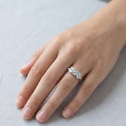 Classic 925 Sterling Silver Multi-Stone Sparkle Ring for Women